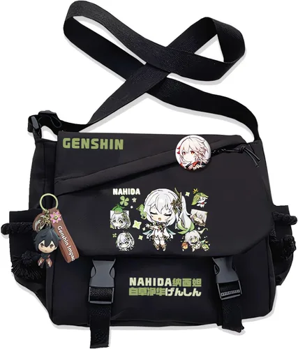 Miniatura 6 de Bolso Furina Crossbody Bag Single Shoulder Bag Adulto Anime 3D Print Mochila Negro Bolsa