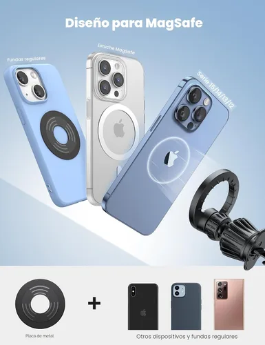 Miniatura 3 de Lamicall para Soporte de Coche MagSafe - [20 Súper Imanes] Soporte Magnético para Teléfono de Coche, Soporte de Teléfono para Rejilla de Ventilación