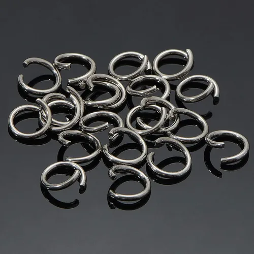 Miniatura 5 de DanLingJewelry 1000 anillos de salto abiertos de acero inoxidable 304 calibre 17 de 0.394 in para hacer joyas, conectores de joyería, encontrar