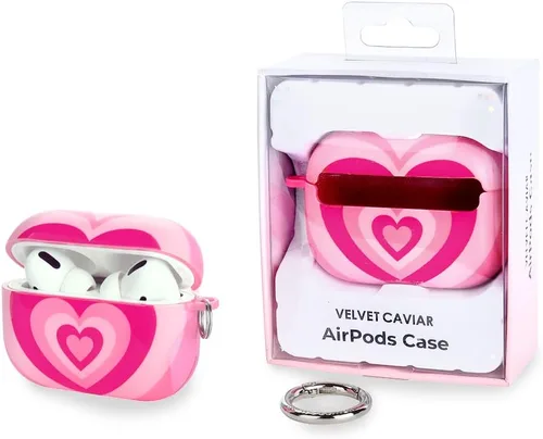 Miniatura 5 de VELVET CAVIAR Compatible con estuche AirPods Pro 2.ª y 1.ª generación - Linda cubierta protectora dura para mujeres - Corazón rosa Rosado Heart