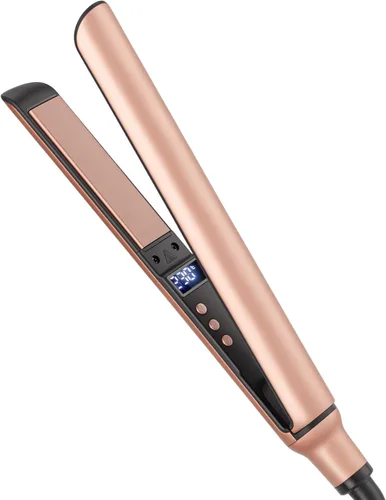 Miniatura 7 de Mini plancha plana, mini plancha de pelo de cerámica para cabello corto, rizos y flequillo, planchas planas pequeñas de doble voltaje para viajes