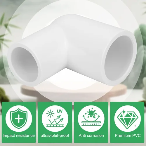 Miniatura 5 de 10Pack 3/4" x 1/2" PVC Increaser/Reducer 90 Degree Elbow PVC Pipe Fittings (Socket x Socket) Schedule 40 PVC Slip Reducing 90° Elbow Pipe Fittings