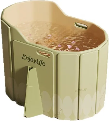 Miniatura 10 de Bañera plegable para adultos, grande, plegable, portátil, para baño, bañera plegable para ducha, ideal para espacios pequeños, tinas plegables