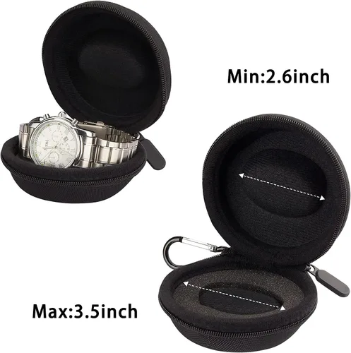 Miniatura 5 de LETURE Caja de almacenamiento individual para relojes de viaje, resistente a los golpes, caja de almacenamiento de relojes inteligentes