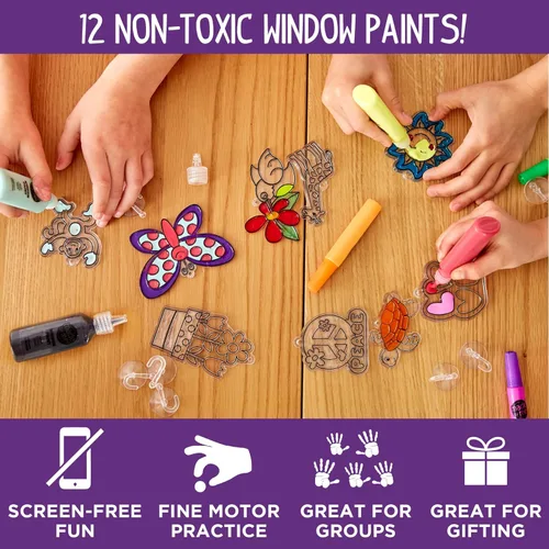 Miniatura 5 de Made By Me Crea tu propio arte de ventana, pinta tus propios atrapasueños, idea de manualidades DIY, kits de manualidades para niños, manualidades