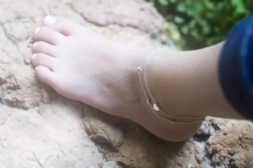 Miniatura 7 de Ankle Bracelet, Adjustable Double-Chain Layered Beaded Heart Charm Anklet for Women, Cute Love Summer Beach Leg Foot Jewelry, Boho Mom Friend