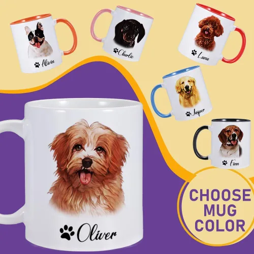 Miniatura 6 de Taza personalizada para perro con foto y nombre, taza de café personalizada para perros y gatos, taza de café personalizada, taza de imagen