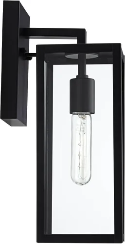Miniatura 7 de John Timberland Titan - Juego de 2 lámparas de pared modernas para exteriores, marco rectangular negro místico del atardecer al amanecer, paneles