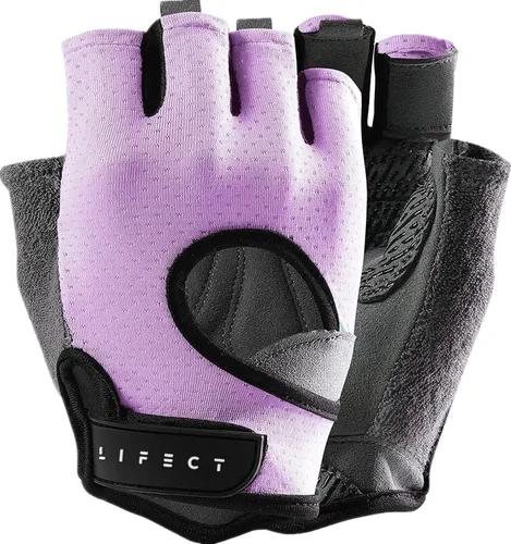 LIFECT Freedom - Guantes de entrenamiento para levantamiento de pesas que cubre los nudillos, guantes cortos sin dedos con dorso curvo abierto para