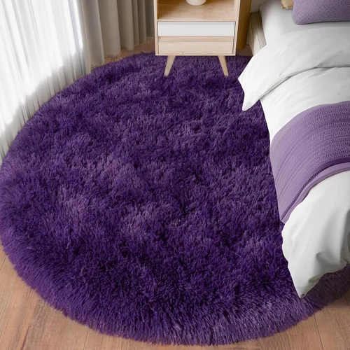 Miniatura 40 de Alfombra pequeña rosa para dormitorio, alfombras de área esponjosas peludas de 2x3 pies para habitación de niñas y niños, alfombra suave