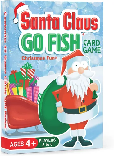 Santa Claus Go Fish - Un juego de Navidad familiar para niños a partir de 4 años | Go Fish, Old Maid y Slap Jack en una baraja (rellenos para