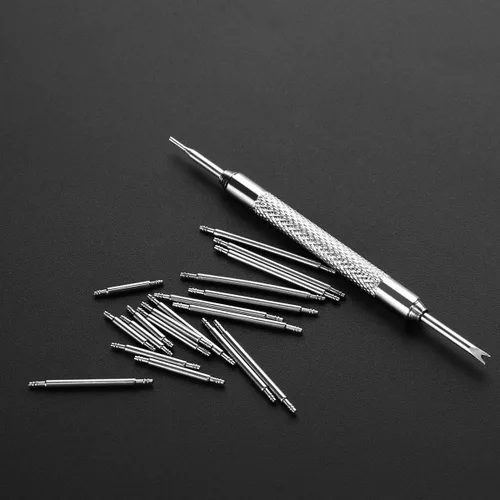 Miniatura 9 de NICERIO 400 piezas de correa de reloj profesional de acero inoxidable, barras de resorte con herramienta de reparación de removedor, 0.236 in