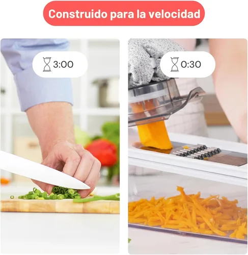 Miniatura 3 de Fullstar Cortador de mandolina para cocina, rallador de queso, espiralizador de verduras y rebanador de verduras para cocinar y preparar comidas