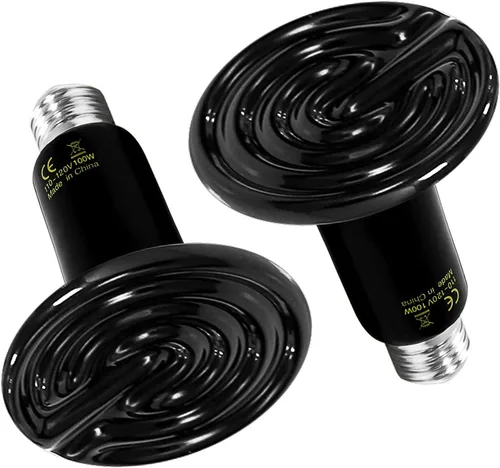 Miniatura 19 de Simple Deluxe Bombilla emisora de calor de cerámica de 25 W (Mini) para reptiles, sin emisor de luz, calentador de gallinero para mascotas anfibias