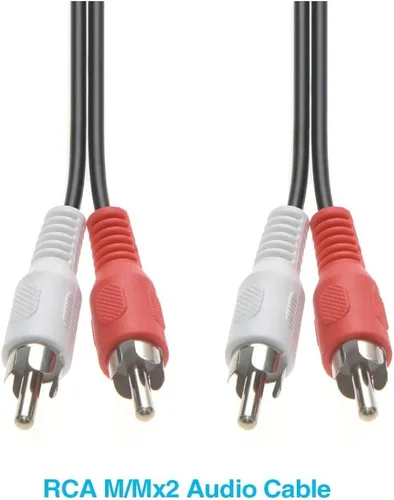 Miniatura 2 de Cable de audio RCA macho a macho de 12 pies (2 conectores blanco/2 rojos), CNE467004