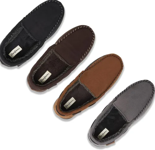 Miniatura 2 de Dearfoams Mocasines Keaton de espuma viscoelástica para hombre con anchos anchos