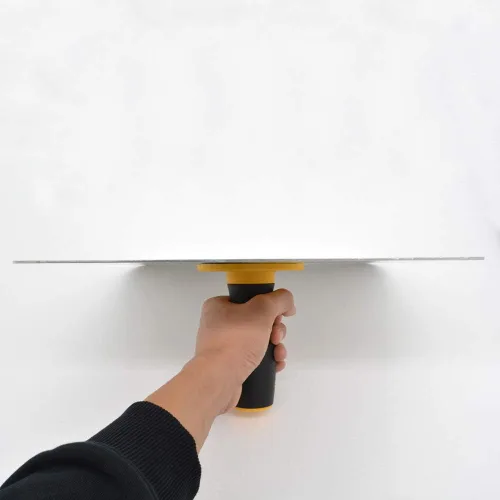 Miniatura 4 de Soporte para tablero de mortero, halcón de enlucido de aluminio con mango de agarre suave, pintura casera con mango herramienta de enlucido