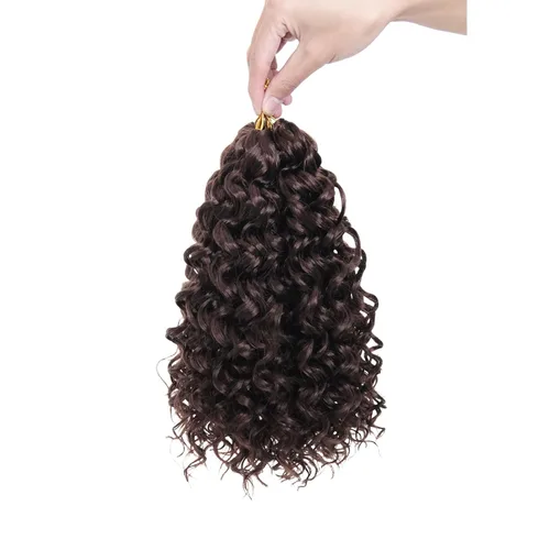 Miniatura 15 de QRHSUKA - Mechones rizados con ganchillo GoGo, cabello ondulado con ganchillo de agua para mujeres, sintético gris, trenzado bohemio, trenza de onda