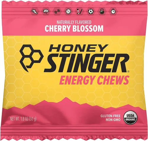Miniatura 4 de Honey Stinger Masticable energético orgánico de flor de cerezo, sin gluten y sin cafeína, para ejercicio, correr y rendimiento, nutrición deportiva