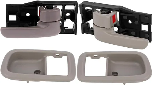 LUJUNTEC Manija de puerta interior – Conductor delantero izquierdo del pasajero lado derecho, repuesto directo gris para Toyota 2000-2006 para