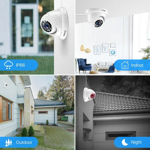Miniatura 3 de ZOSI 1080P FULL HD 4-en-1 TVI/CVI/AHD/CVBS Cámara de seguridad 1920TVL Interior al aire libre día noche vigilancia CCTV Cámara domo para HD-TVI