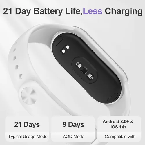 Miniatura 3 de Xiaomi Mi Smart Band 10 (2025) - Edición de cerámica - Pantalla AMOLED de 1.72 pulgadas 21 días de duración de la batería Pantalla táctil