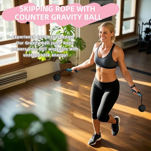 Miniatura 7 de Cordless Weighted Jump Rope with Counter – Adjustable Ropeless Skipping Rope for Fitness, Indoor & Outdoor Jumping Rope for Men Women, Digital