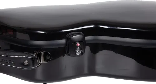 Miniatura 5 de Crossrock Funda de fibra de vidrio para guitarras acústicas 000/OM de 12 trastes, con compartimento para accesorios, correas de mochila, bloqueo