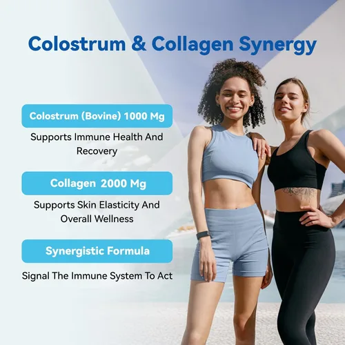 Miniatura 2 de Inner Brightness Calostro bovino y colágeno en polvo para la salud intestinal, apoyo inmunológico, crecimiento del cabello y suplemento de belleza
