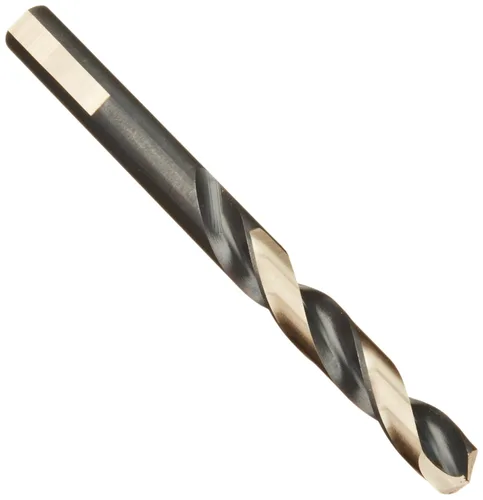 Miniatura 2 de Drillco Serie 350N Nitro - Juego de 21 brocas mecánicas de acero de alta velocidad, acabado de óxido negro y dorado, redondo con vástago plano