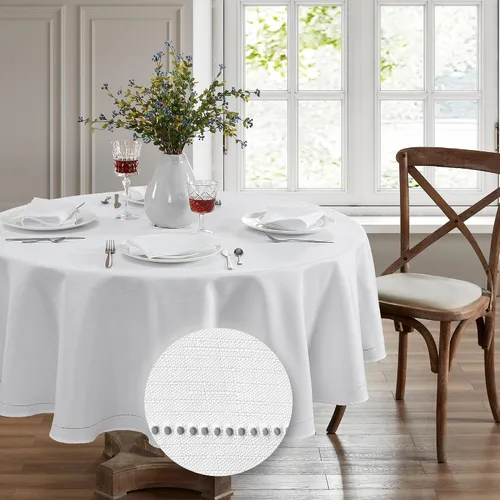 Miniatura 17 de Elrene Home Fashions Alison Mantel Individual de Tela con Diseño de Borde de Ojales Resistente a las Arrugas, Juego de 4, 13"x19", Arándano Rojo