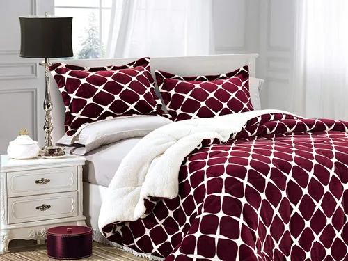 Miniatura 30 de Elegant Comfort Juego de edredón de calidad premium de peso pesado de micromink con respaldo de sherpa reversible alternativo al plumón de Negro