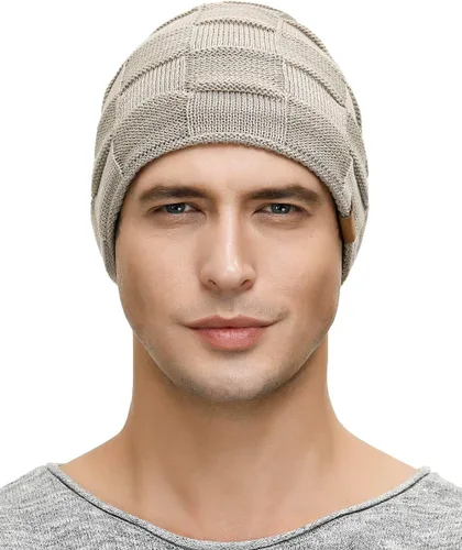Miniatura 53 de Vgogfly Slouchy Beanie for Men Winter Hats for Guys Cool Beanies Mens Lined Knit Warm Thick Skully Stocking Binie Hat
