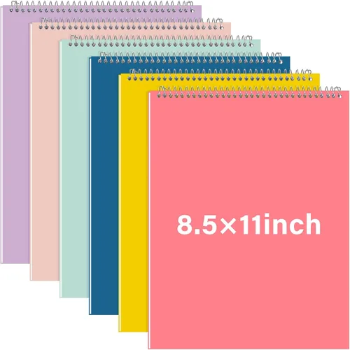 Miniatura 13 de Maitys 6 blocs de notas legales Steno en espiral de 8.5 x 11 pulgadas, bloc de notas encuadernadas en la parte superior, tapa dura, bloc de notas