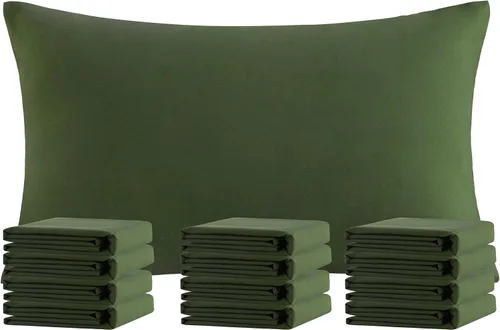 Miniatura 44 de NTBAY Paquete de 12 fundas de almohada Queen 100% microfibra cepillada, súper suaves y acogedoras, resistentes a las arrugas, la decoloración