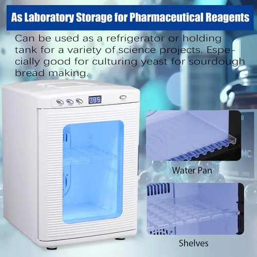 Miniatura 2 de Incubadora científica de 25 L, laboratorio de incubadora digital de calefacción y refrigeración, control preciso de temperatura de 10 a 140.0 °F