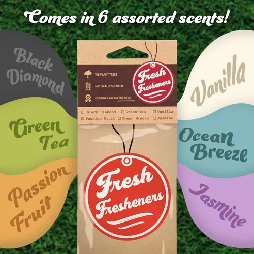 Miniatura 7 de Ambientador de coche para perros, paquete de 6 unidades, perfumado con aceites esenciales, por Fresh Fresheners