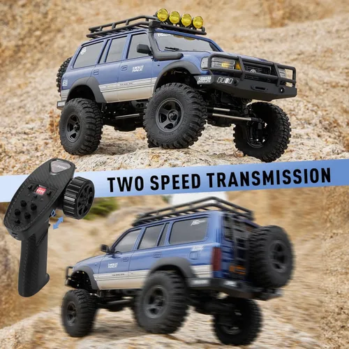Miniatura 9 de BEEZRC FMS RC Crawler 1/18 FCX18 Land Cruiser LC80 RTR Toyota con licencia 4WD RC Rock Truck 2.4Ghz 900mAh Hobby Grade RC Car Model Mini Auto de Azul