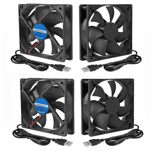 Miniatura 11 de Ventilador de ventilador USB de 1.969 in de refrigeración 5015 5V USB 5 voltios ventiladores soplador turbina Turbo rodamiento de bolas