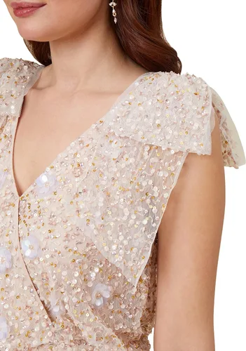 Miniatura 4 de Adrianna Papell Vestido de lazo con cuentas para mujer