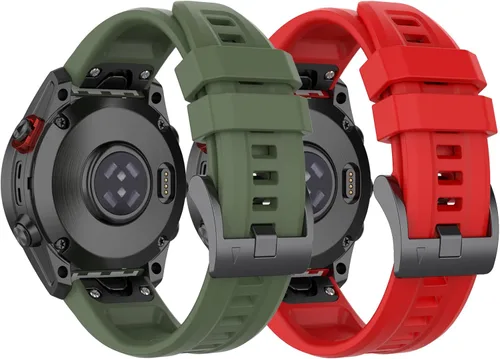 Miniatura 12 de Correas de repuesto para Garmin Fenix 7X, Fenix 6X/Fenix 5X Quickfit, silicona suave, repuesto para Garmin Tactix 7/instinct 2X/Quaitx 3/Tactix DELTA