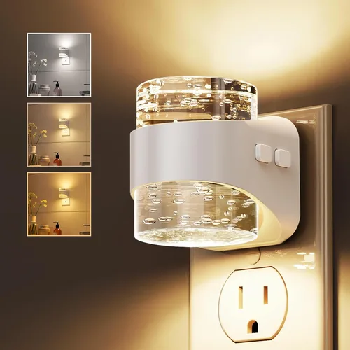 Miniatura 30 de L LOHAS LED Luz nocturna, luces nocturnas de burbujas enchufables a la pared, 3000 K/4000 k/5000 K, luz nocturna de temperatura de color ajustable