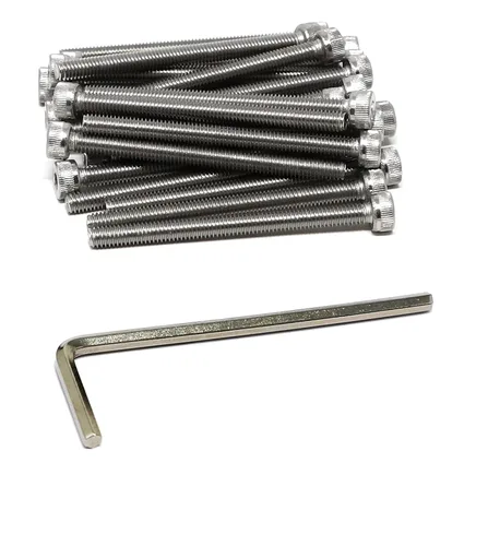 Miniatura 199 de iexcell 25 piezas M4 x 60/65/70/75/3.150 in paso de rosca 0.028 in acero inoxidable 304 cabeza hexagonal Tornillos Tornillos surtido Kit