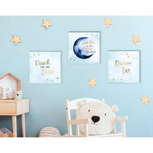 Miniatura 5 de Lillian Rose Juego de fotos en lienzo para cuarto de bebé Love You to the Moon and Back