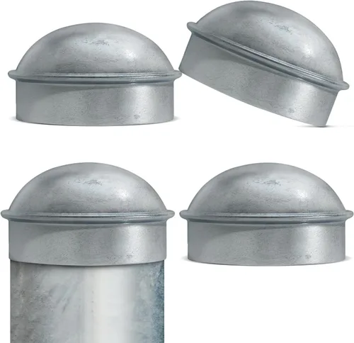 Miniatura 9 de VIVIDA Tapas de poste de enlace de cadena de 4 pulgadas, tapas de poste de valla galvanizadas, para tubo de 4 pulgadas de diámetro exterior, piezas