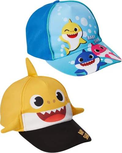 Miniatura 2 de Nickelodeon Gorro de tiburón para niños pequeños paquete de 2 gorras de béisbol ajustables