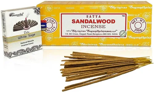 Miniatura 7 de Satya Sai Baba Nag Champa - Varillas de incienso de 8.82 oz con conos de incienso naturales Arovatika Nag Champa