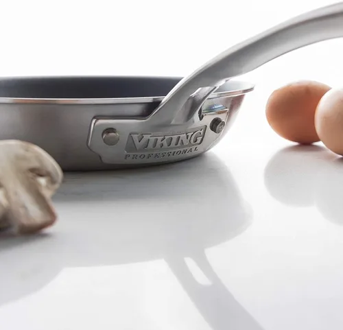 Miniatura 10 de VIKING Culinary Professional - Sartén antiadherente de acero inoxidable de 5 capas, 8 pulgadas, mango ergonómico que se mantiene fresco, apto
