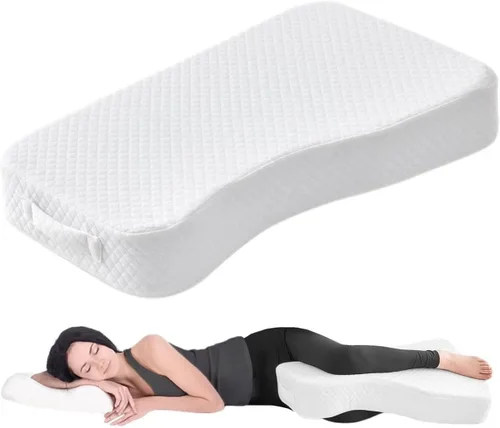 Miniatura 11 de Almohada de piernas para dormir de lado, almohada de rodilla de espuma viscoelástica para dormir de lado, almohada de elevación de piernas para Gris