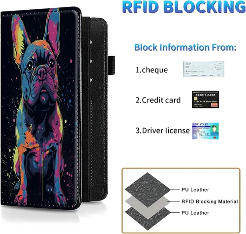 Miniatura 122 de Funda para chequera para hombres y mujeres, cartera de cuero RFID con ranuras para tarjetas de crédito, soporte de cheques duplicados personales